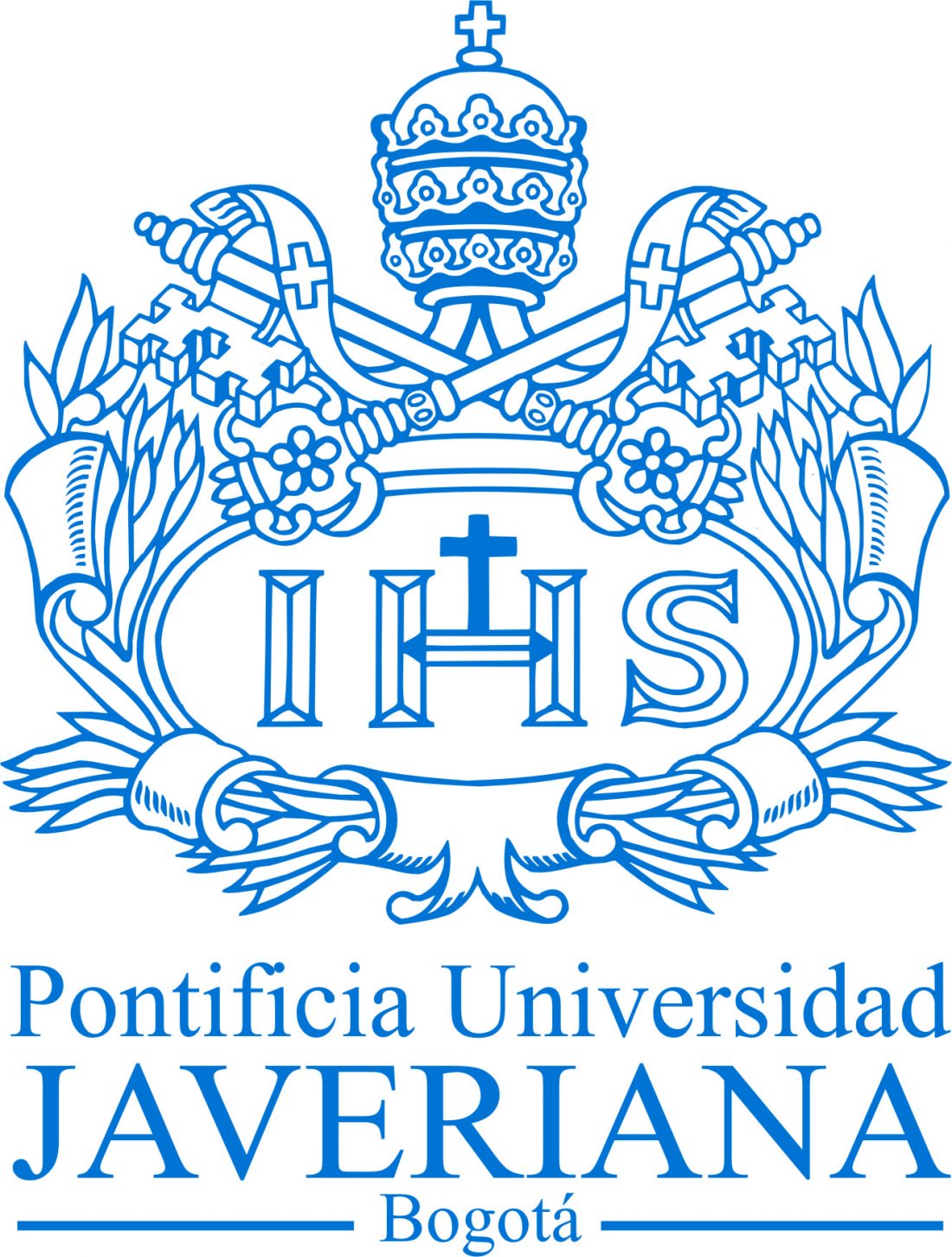 Logo de la Pontificia Univerisidad Javeriana en Bogotá socia fundadora de CAPAZ.