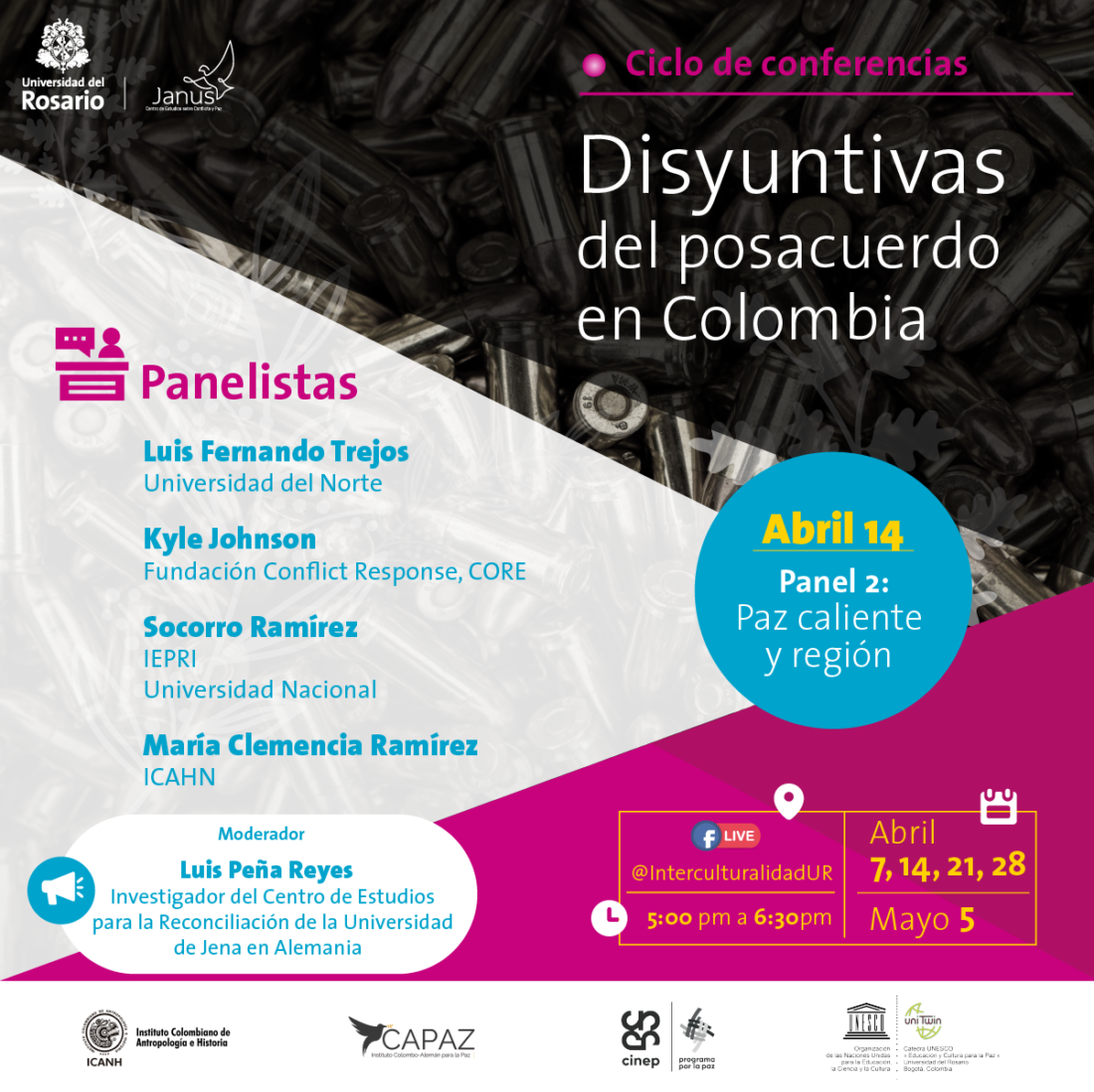 El ciclo de conferencias es organizado por el grupo Janus con apoyo del Instituto CAPAZ y se desarrollará entre abril y mayo de 2021.